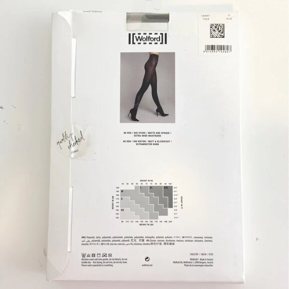 NWT Wolford Minerva Tights 66 Den! With 500 Studs Size S - Picture 4 of 4
